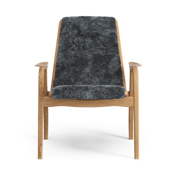 Sillón Laminett roble aceitado/piel de oveja - Charcoal (gris oscuro) - Swedese