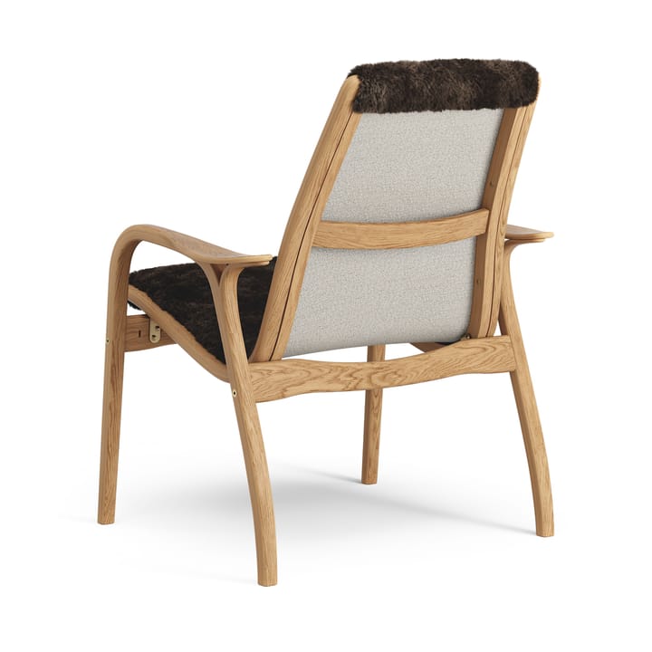 Sillón Laminett roble aceitado/piel de oveja, Espresso (marrón) Swedese