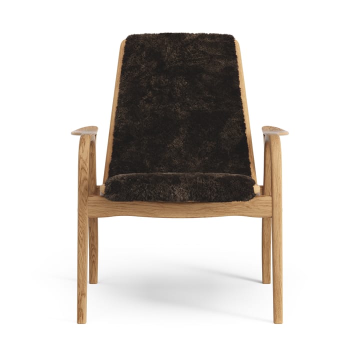 Sillón Laminett roble aceitado/piel de oveja, Espresso (marrón) Swedese