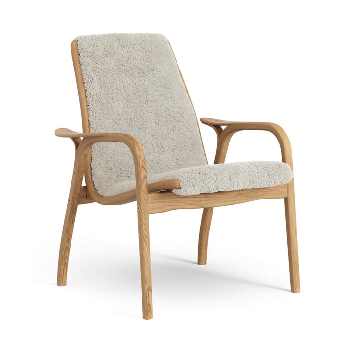 Sillón Laminett roble aceitado/piel de oveja - Moonlight (beige) - Swedese