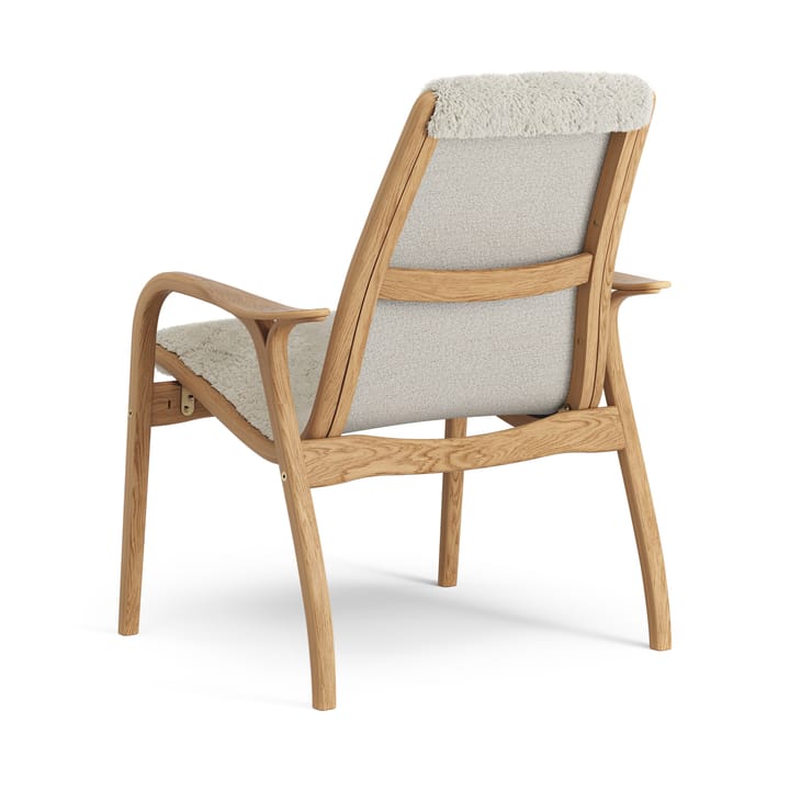 Sillón Laminett roble aceitado/piel de oveja, Moonlight (beige) Swedese