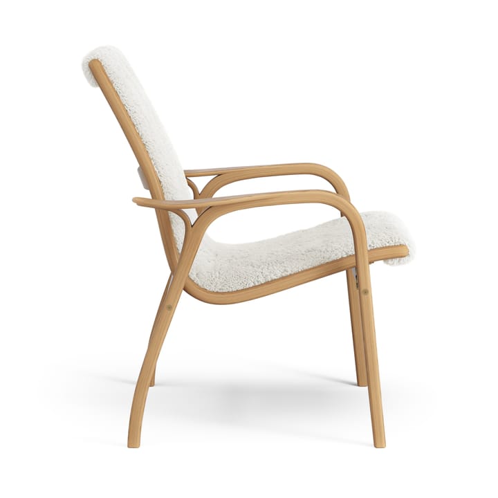 Sillón Laminett roble aceitado/piel de oveja, Offwhite (blanco) Swedese