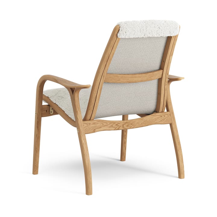 Sillón Laminett roble aceitado/piel de oveja, Offwhite (blanco) Swedese