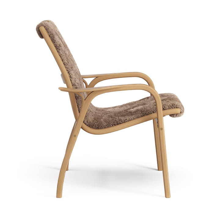 Sillón Laminett roble aceitado/piel de oveja, Sahara (marrón turrón) Swedese