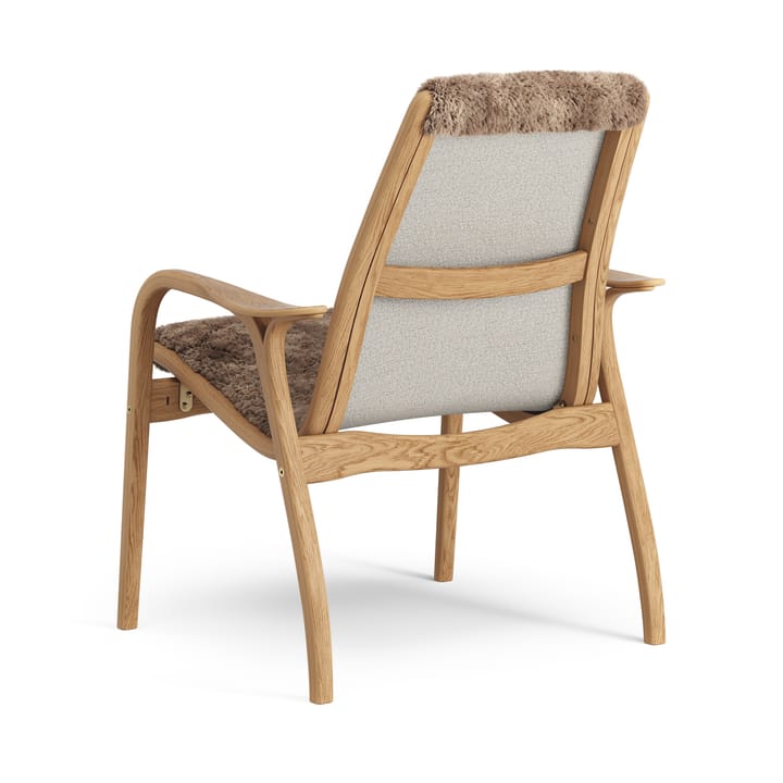 Sillón Laminett roble aceitado/piel de oveja, Sahara (marrón turrón) Swedese