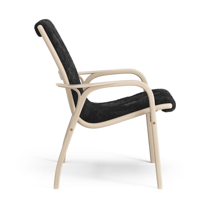 Sillón Laminett roble pigmentado blanco/piel de oveja, Black (negro) Swedese