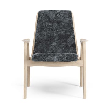 Sillón Laminett roble pigmentado blanco/piel de oveja - Charcoal (gris oscuro) - Swedese