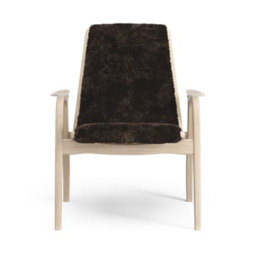 Sillón Laminett roble pigmentado blanco/piel de oveja - Espresso (marrón) - Swedese