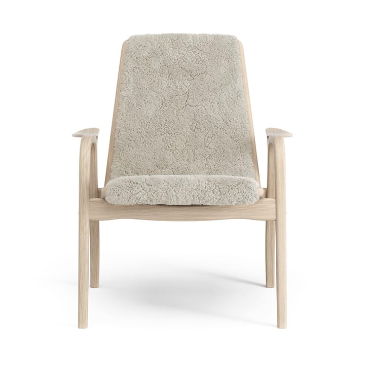 Sillón Laminett roble pigmentado blanco/piel de oveja, Moonlight (beige) Swedese
