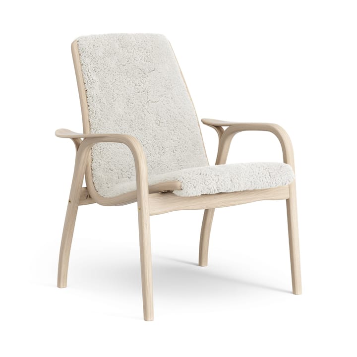 Sillón Laminett roble pigmentado blanco/piel de oveja - Offwhite (blanco) - Swedese