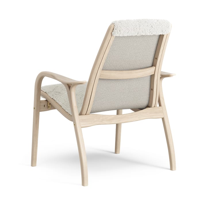 Sillón Laminett roble pigmentado blanco/piel de oveja, Offwhite (blanco) Swedese