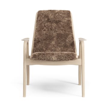 Sillón Laminett roble pigmentado blanco/piel de oveja - Sahara (marrón turrón) - Swedese