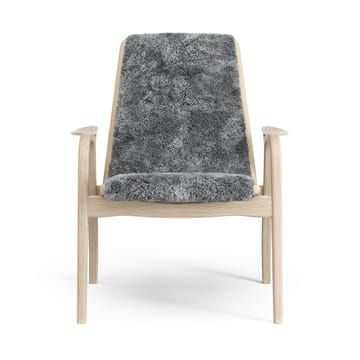Sillón Laminett roble pigmentado blanco/piel de oveja - Scandinavian Grey (gris) - Swedese