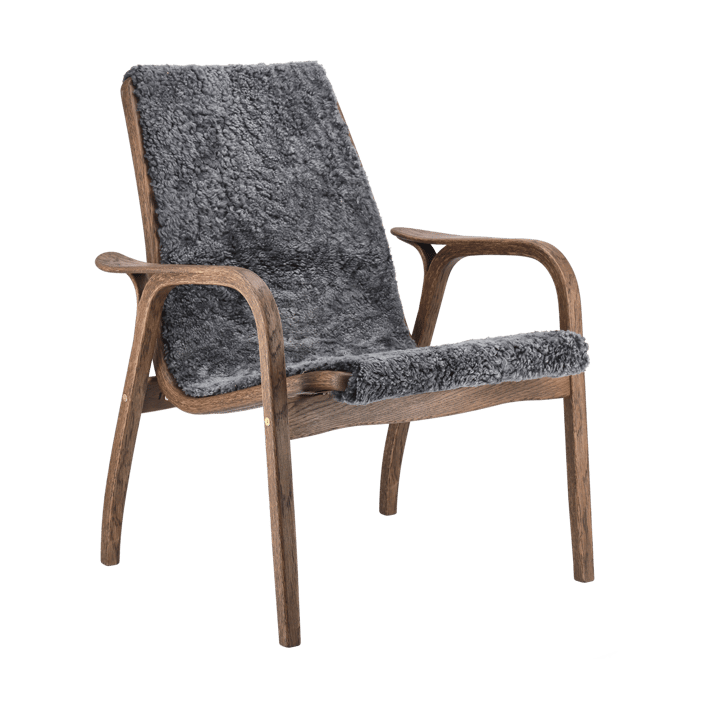 Sillón Laminett roble/piel de oveja Special Edition - Rubio Monocoat Chocolate-Charcoal - Swedese