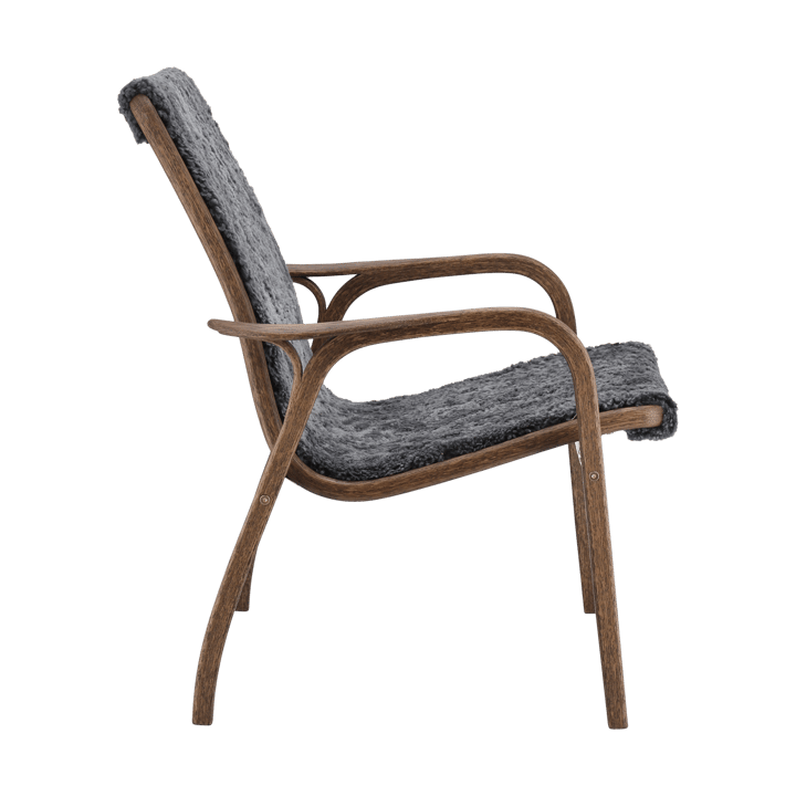 Sillón Laminett roble/piel de oveja Special Edition, Rubio Monocoat Chocolate-Charcoal Swedese