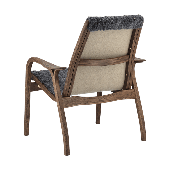 Sillón Laminett roble/piel de oveja Special Edition, Rubio Monocoat Chocolate-Charcoal Swedese