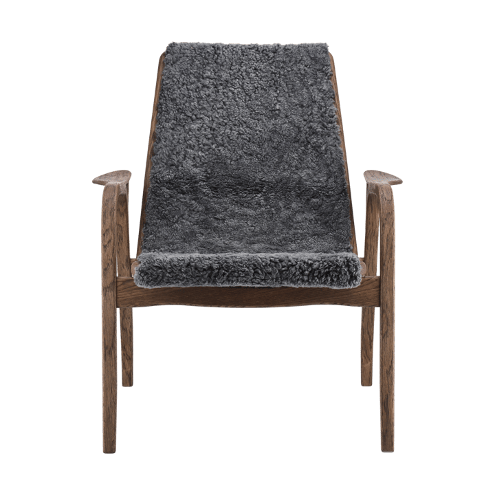 Sillón Laminett roble/piel de oveja Special Edition, Rubio Monocoat Chocolate-Charcoal Swedese