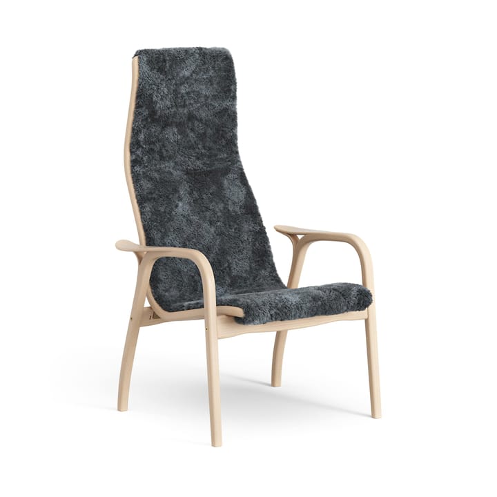 Sillón Lamino haya lacada/piel de oveja - Charcoal (gris oscuro) - Swedese