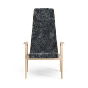 Sillón Lamino haya lacada/piel de oveja - Charcoal (gris oscuro) - Swedese