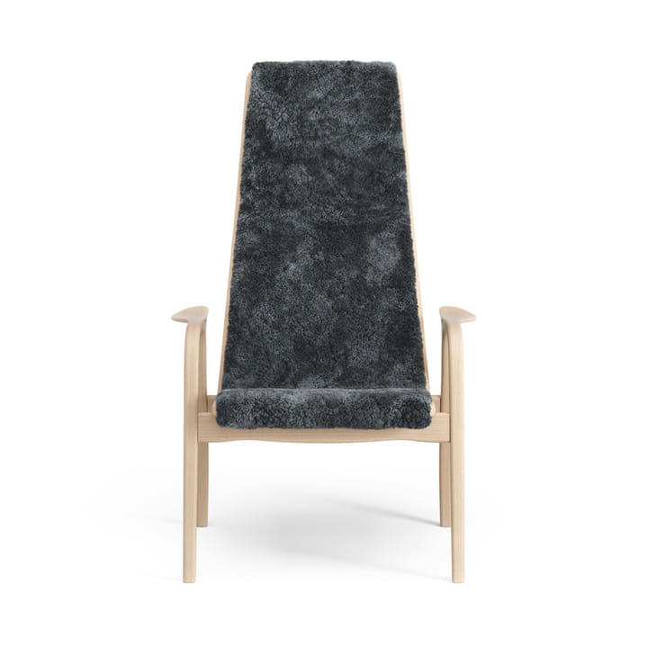 Sillón Lamino haya lacada/piel de oveja, Charcoal (gris oscuro) Swedese
