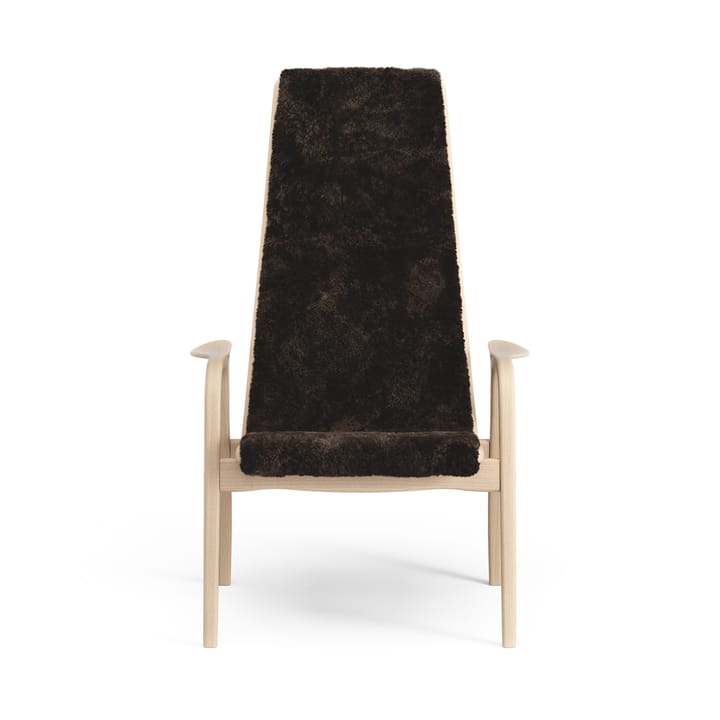 Sillón Lamino haya lacada/piel de oveja, Espresso (marrón) Swedese