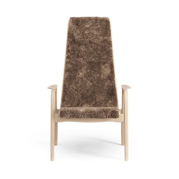 Sillón Lamino haya lacada/piel de oveja - Sahara (marrón turrón) - Swedese