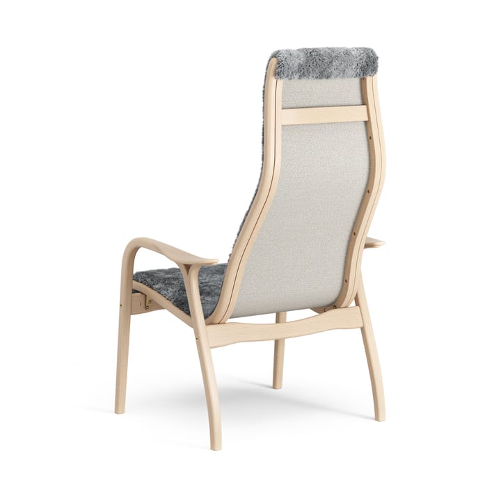 Sillón Lamino haya lacada/piel de oveja, Scandinavian Grey (gris) Swedese