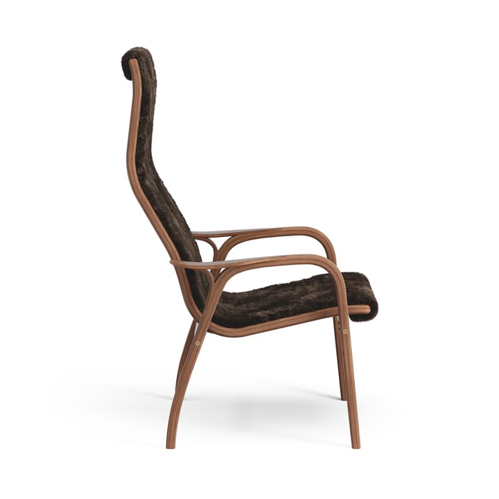Sillón Lamino nogal aceitado/piel de oveja, Espresso (marrón) Swedese