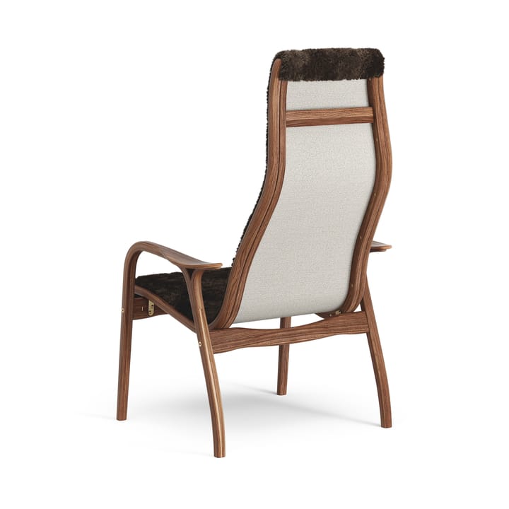 Sillón Lamino nogal aceitado/piel de oveja, Espresso (marrón) Swedese
