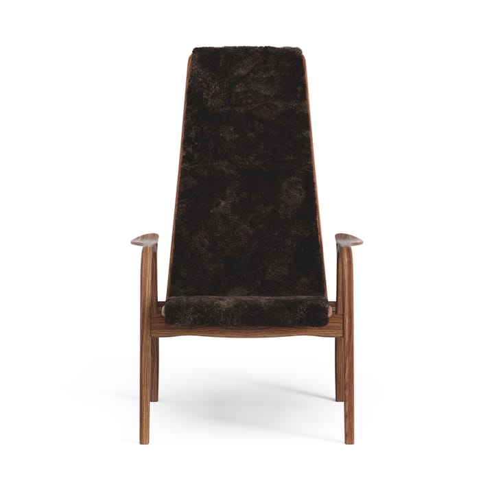 Sillón Lamino nogal aceitado/piel de oveja, Espresso (marrón) Swedese