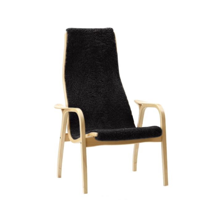 Sillón Lamino - Piel de oveja black, haya lacado natural - Swedese