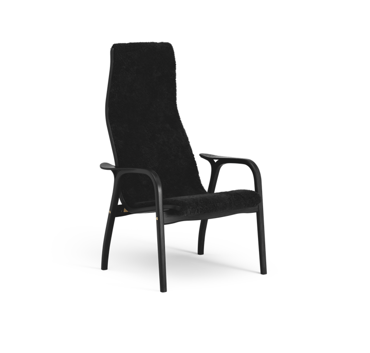 Sillón Lamino - Piel de oveja black-haya teñida de negro - Swedese