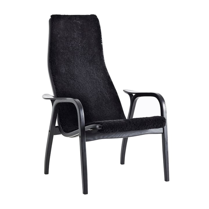 Sillón Lamino - Piel de oveja black-haya teñida de negro - Swedese