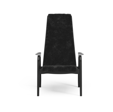 Sillón Lamino - Piel de oveja black-haya teñida de negro - Swedese