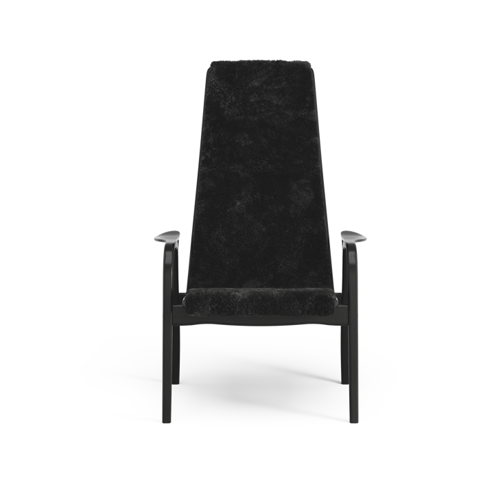 Sillón Lamino, Piel de oveja black-haya teñida de negro Swedese