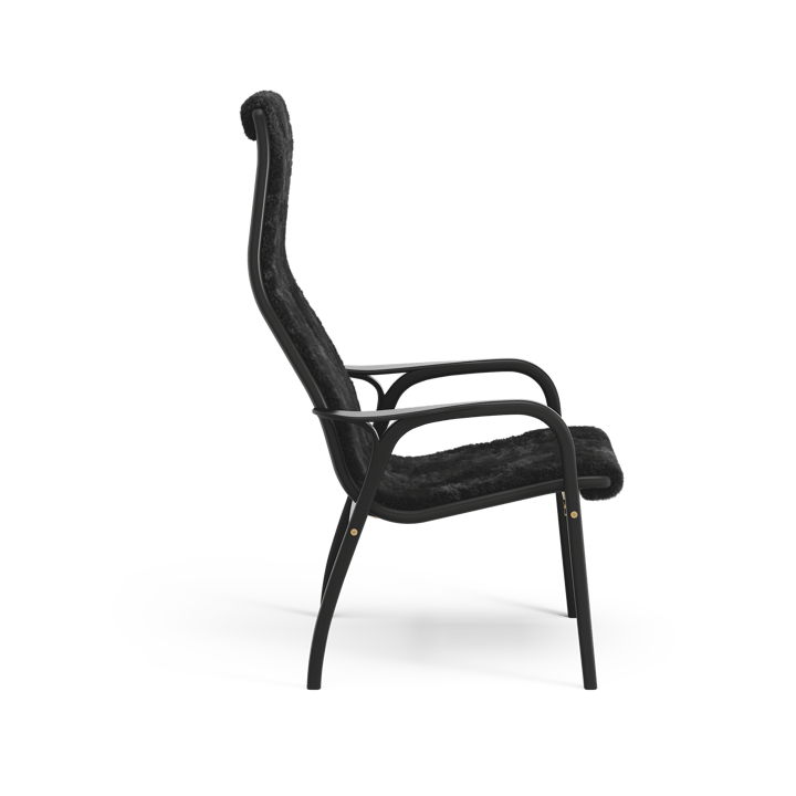 Sillón Lamino - Piel de oveja black-haya teñida de negro - Swedese