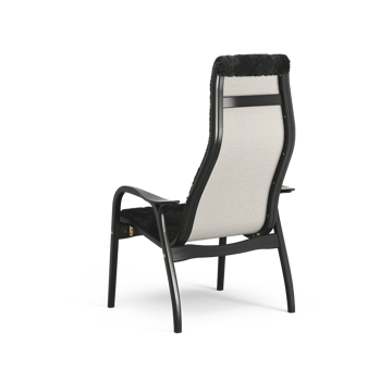 Sillón Lamino - Piel de oveja black-haya teñida de negro - Swedese