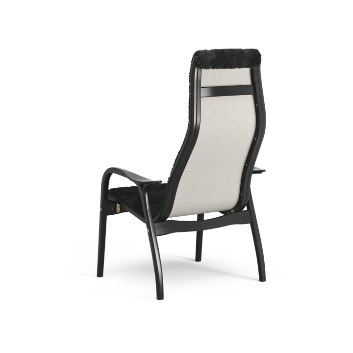 Sillón Lamino, Piel de oveja black-haya teñida de negro Swedese
