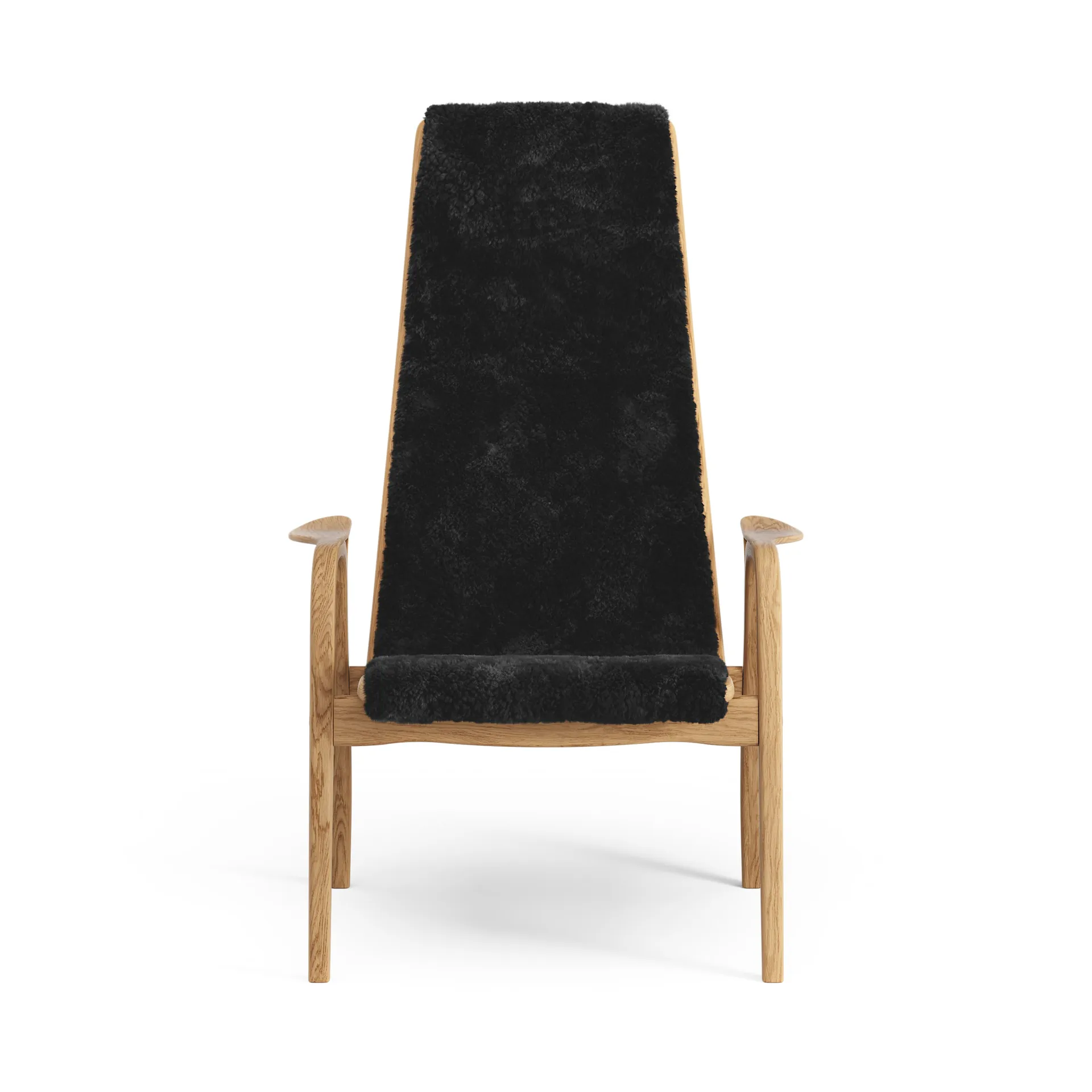 Sillón Lamino roble aceitado/piel de oveja, Black (negro) Swedese