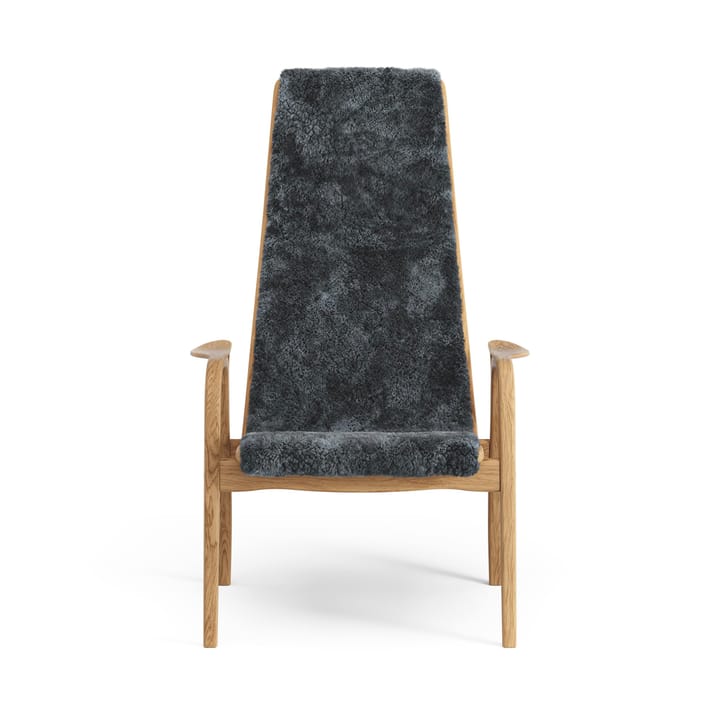Sillón Lamino roble aceitado/piel de oveja, Charcoal (gris oscuro) Swedese