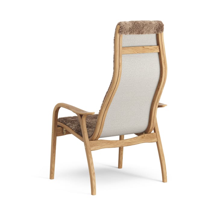 Sillón Lamino roble aceitado/piel de oveja, Sahara (marrón turrón) Swedese