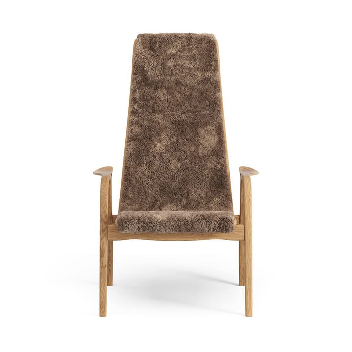 Sillón Lamino roble aceitado/piel de oveja, Sahara (marrón turrón) Swedese
