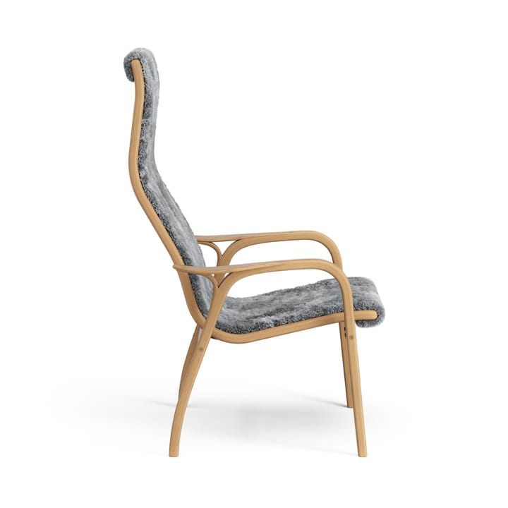 Sillón Lamino roble aceitado/piel de oveja, Scandinavian Grey (gris) Swedese