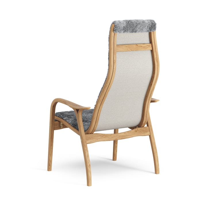 Sillón Lamino roble aceitado/piel de oveja, Scandinavian Grey (gris) Swedese