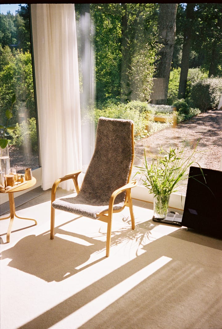 Sillón Lamino roble aceitado/piel de oveja, Scandinavian Grey (gris) Swedese
