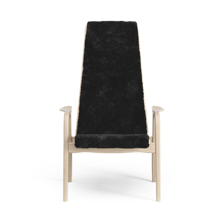 Sillón Lamino roble pigmentado blanco/piel de oveja, Black (negro) Swedese