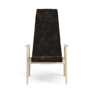 Sillón Lamino roble pigmentado blanco/piel de oveja - Espresso (marrón) - Swedese