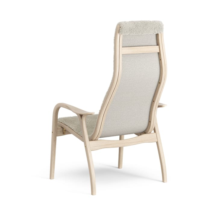 Sillón Lamino roble pigmentado blanco/piel de oveja, Moonlight (beige) Swedese