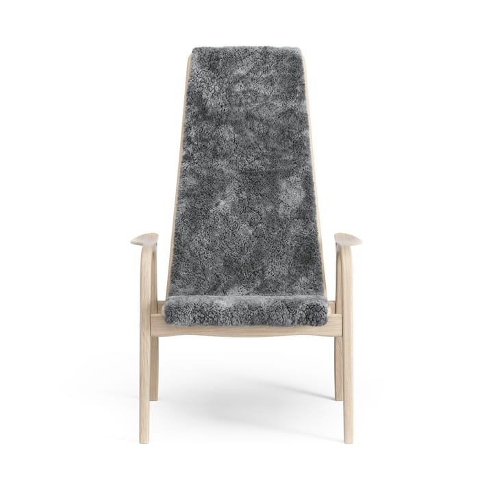 Sillón Lamino roble pigmentado blanco/piel de oveja - Scandinavian Grey (gris) - Swedese