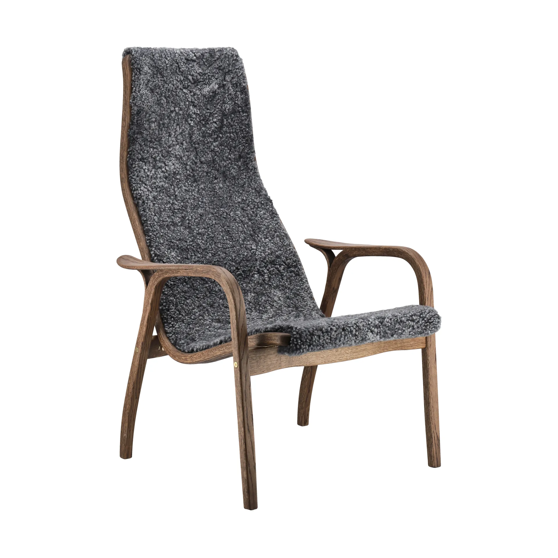 Sillón Lamino roble/piel de oveja Special Edition, Rubio Monocoat Chocolate-Charcoal Swedese